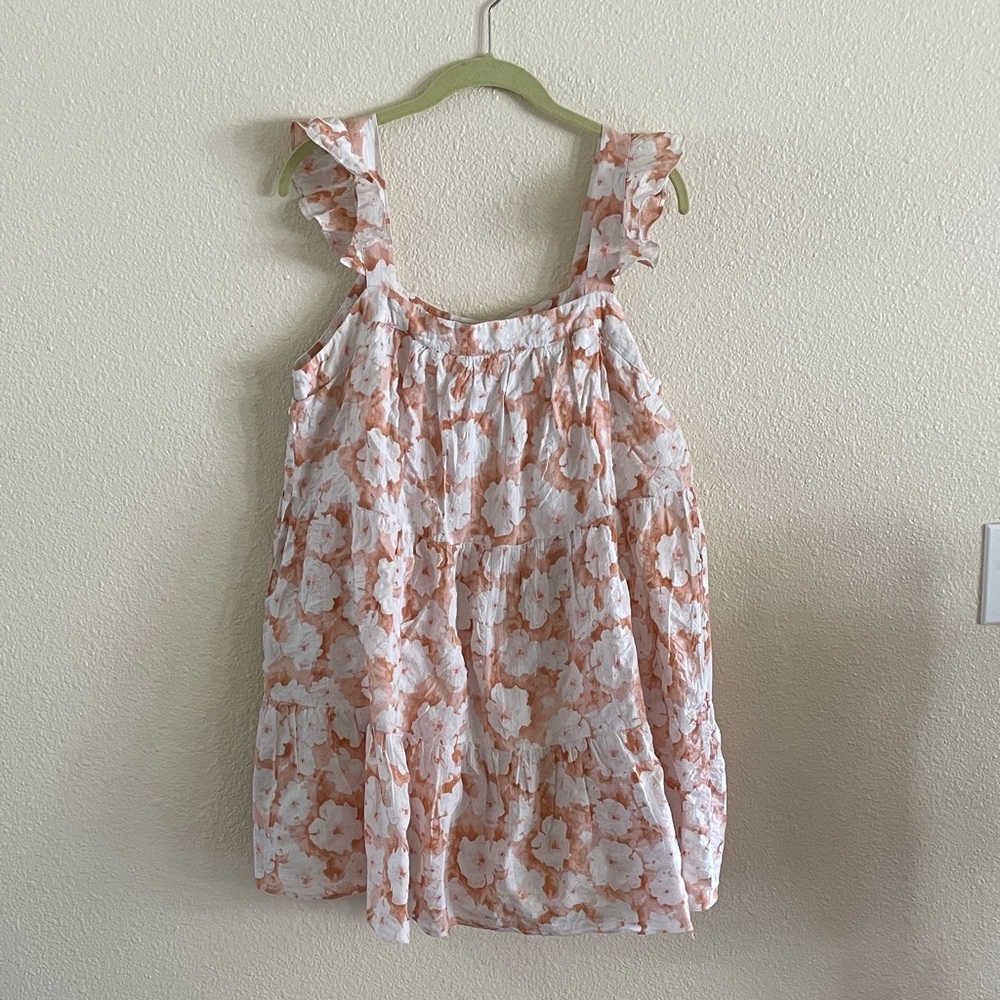 Moodie Floral Mini Dress - Pink and White